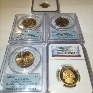 Valuable Set of 5 Uncirculated NGC & PCGS US Coins- MS66, & Ultra Cameo Proof